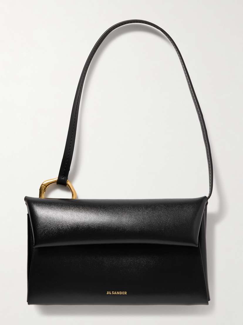 Jil Sander Envelope Small Embellished Padded Leather Shoulder Bag