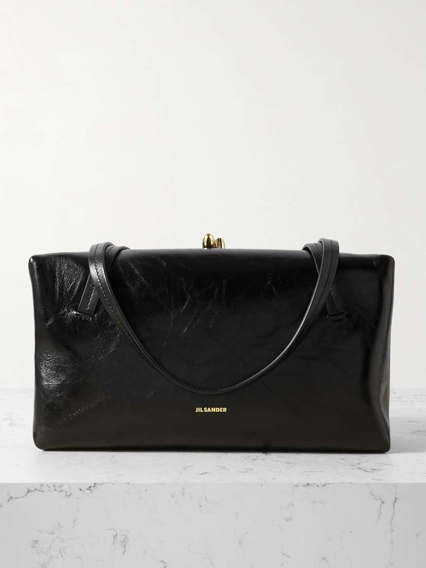 Jil Sander Textured Leather Shoulder Bag