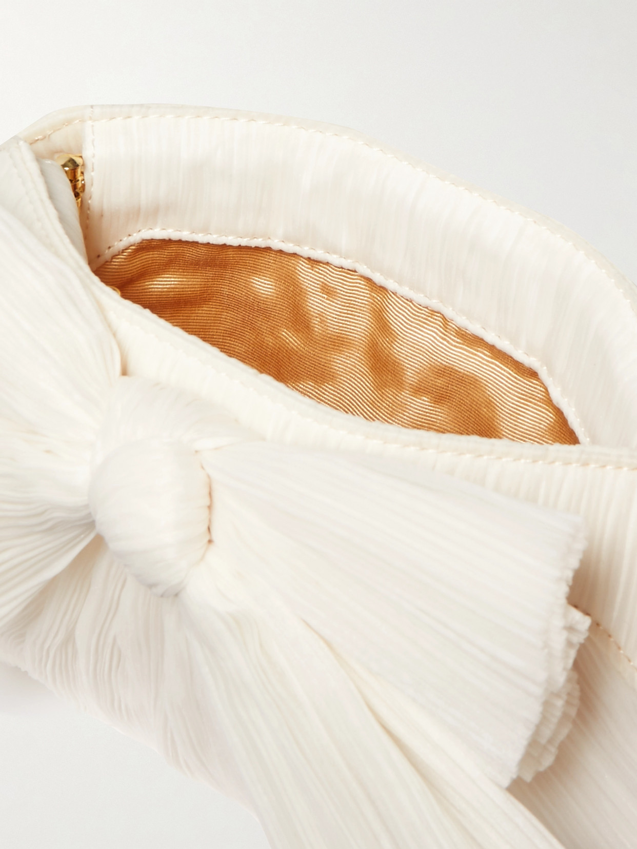 Loeffler Randall Rayne Bow-detail Clutch Bag In Off-white
