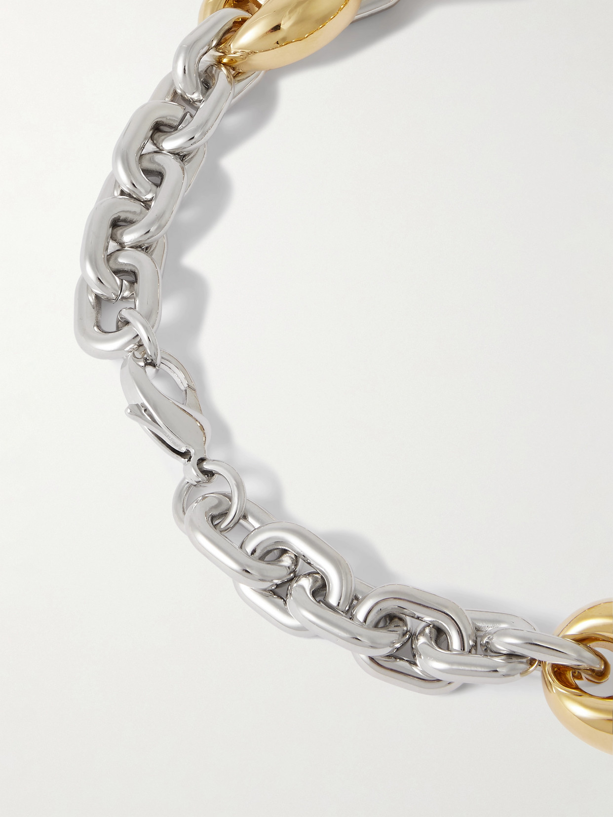Rabanne X Eight Silver And Gold-tone Necklace In Gold