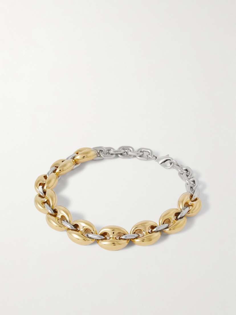 Rabanne X Eight Silver And Gold-tone Necklace