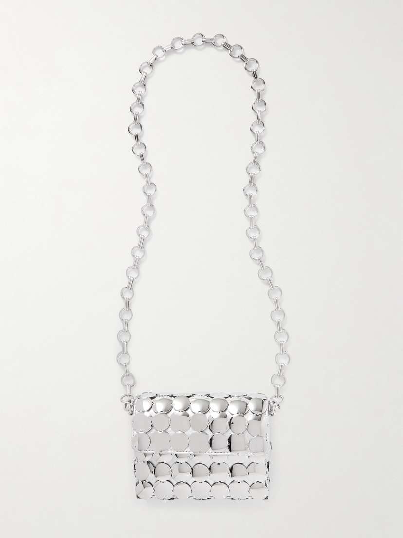 Rabanne Sac A Main Chainmail And Metallic Leather Shoulder Bag