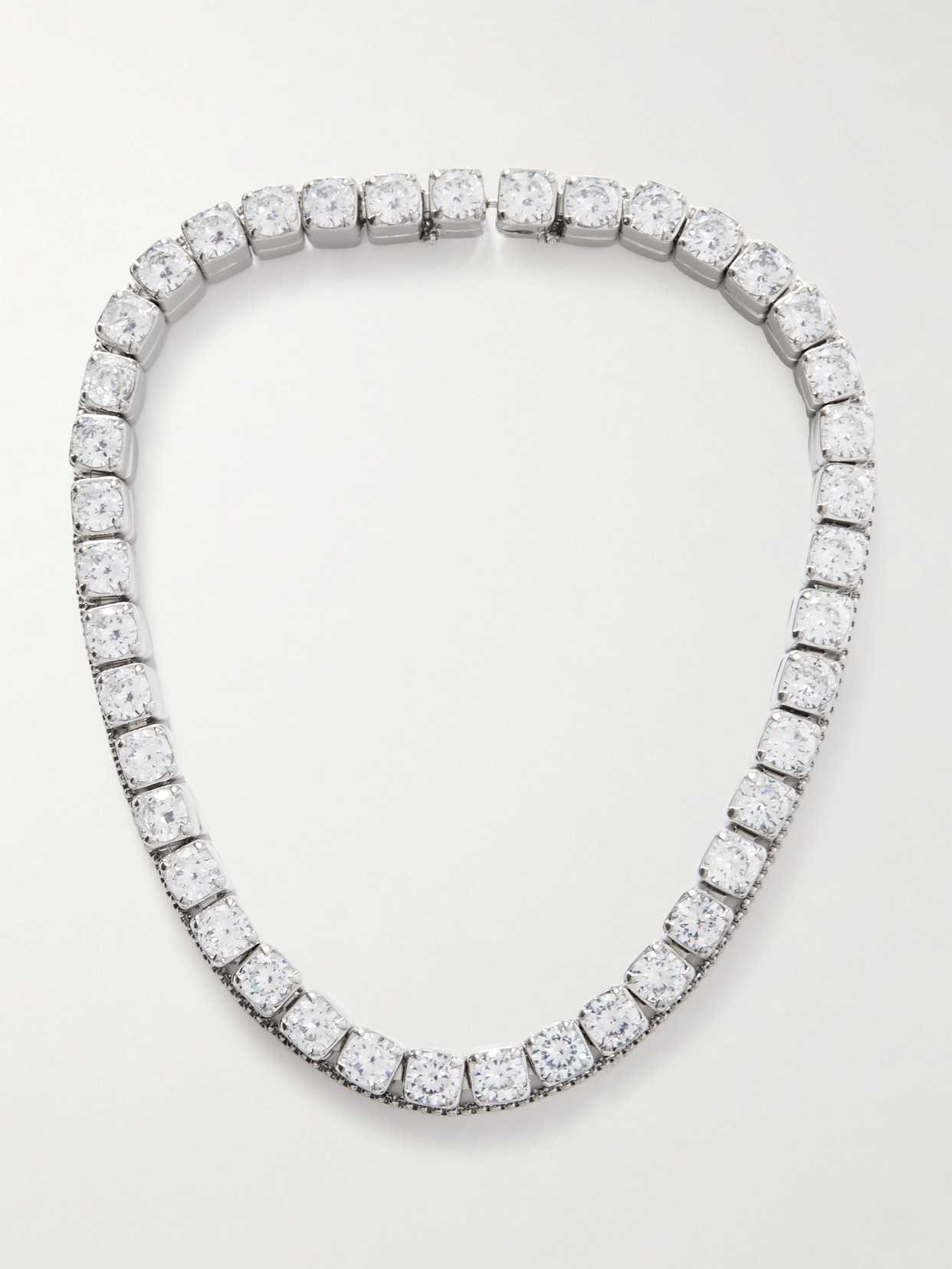 Jil Sander Silver-tone Crystal Necklace