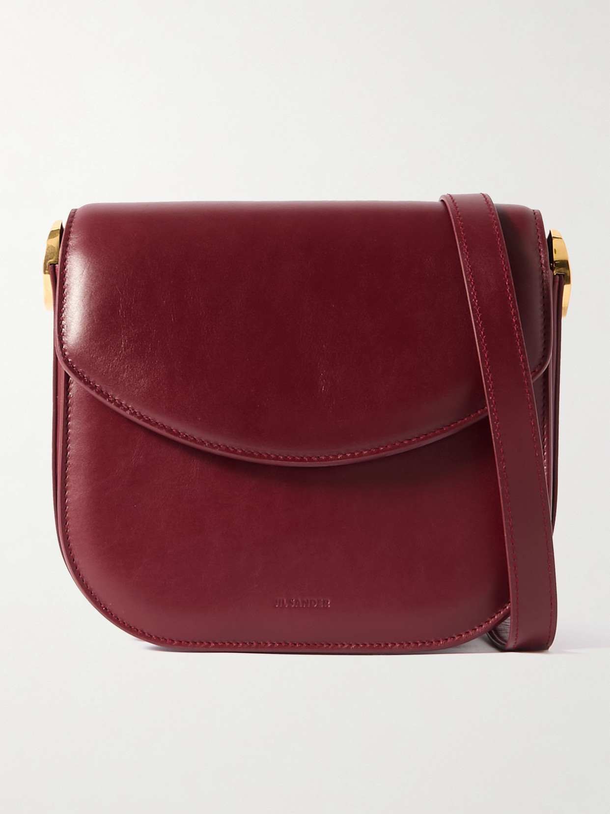 Jil Sander Leather Shoulder Bag In Red