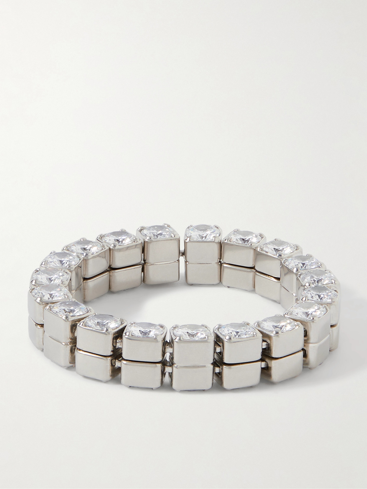 Jil Sander Silver-tone Crystal Bracelet