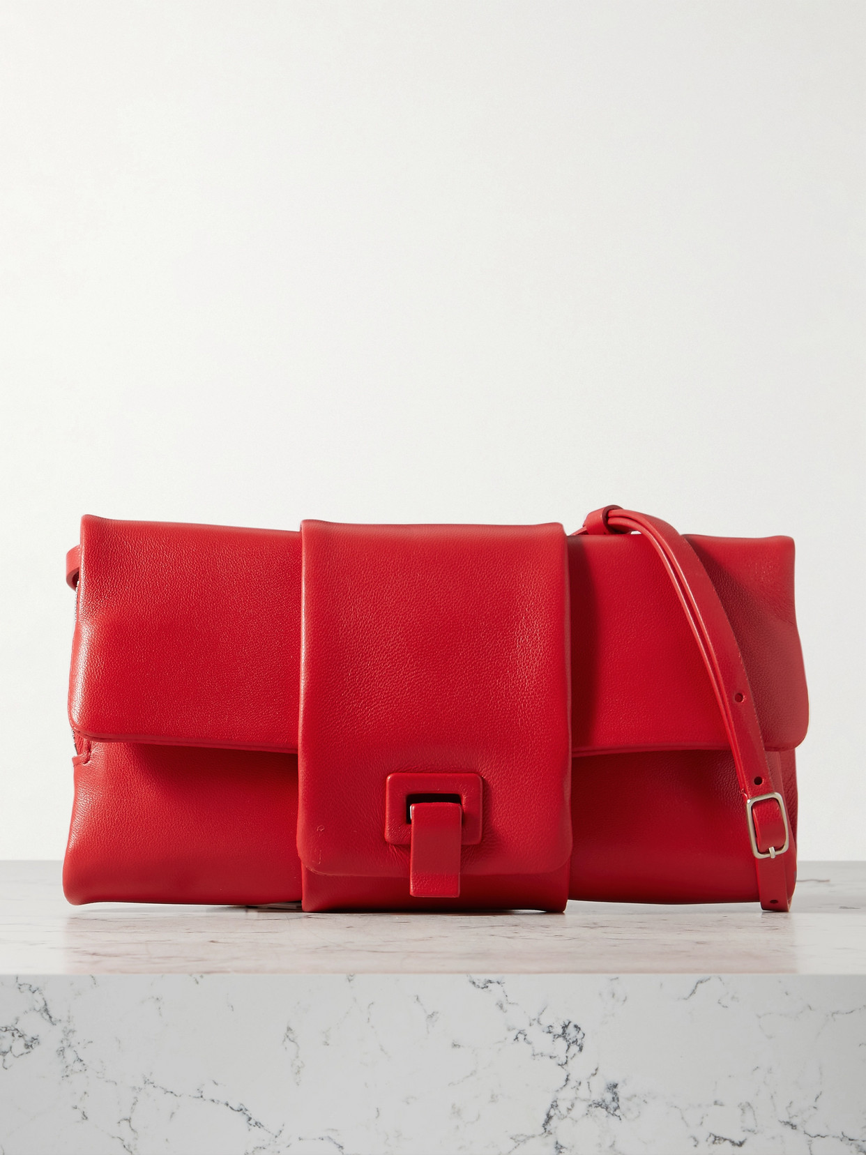 Proenza Schouler Flip Napa Leather Shoulder Bag In Red