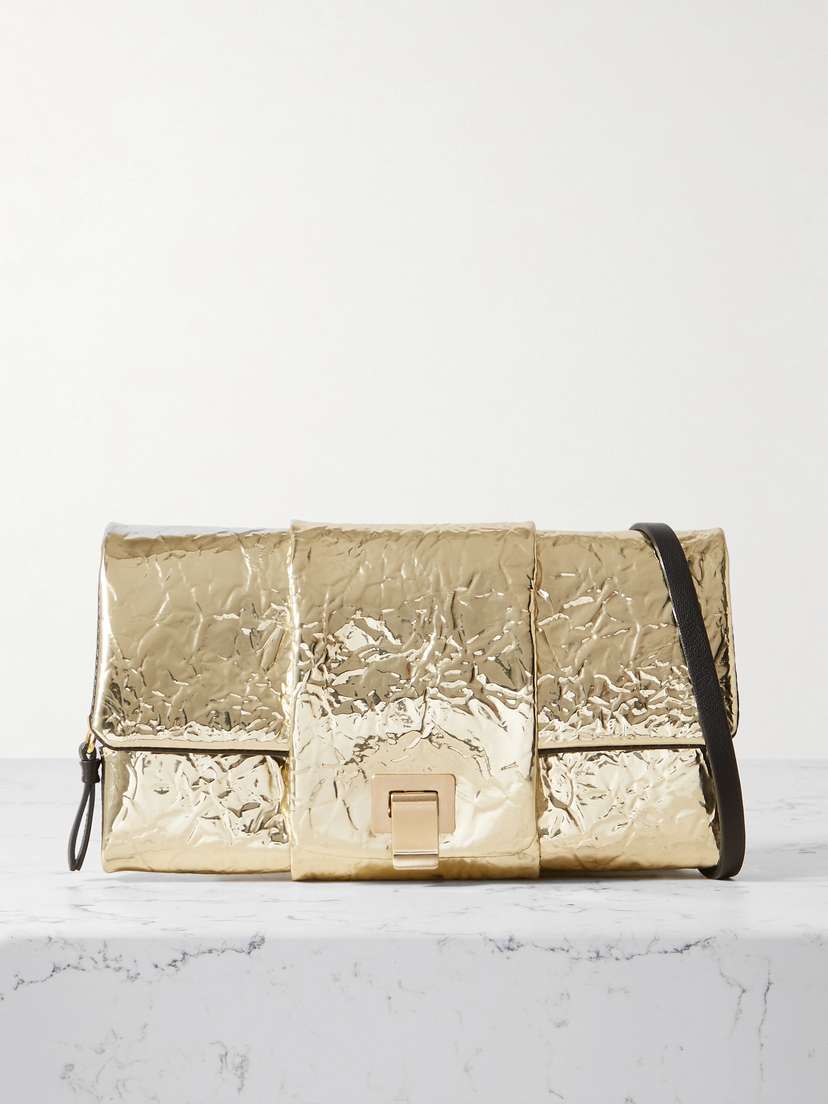 Proenza Schouler Flip Metallic Textured-leather Shoulder Bag