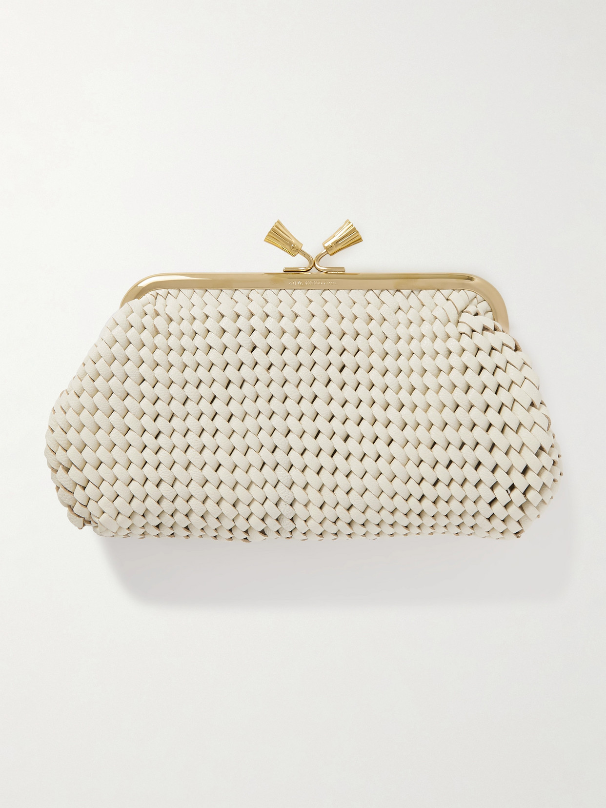 Anya Hindmarch - Maud Woven Leather Clutch - Off-white