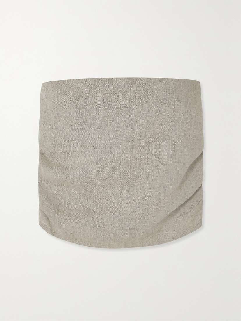 Faithfull + Net Sustain Praiyah Strapless Shirred Linen Top - xx large