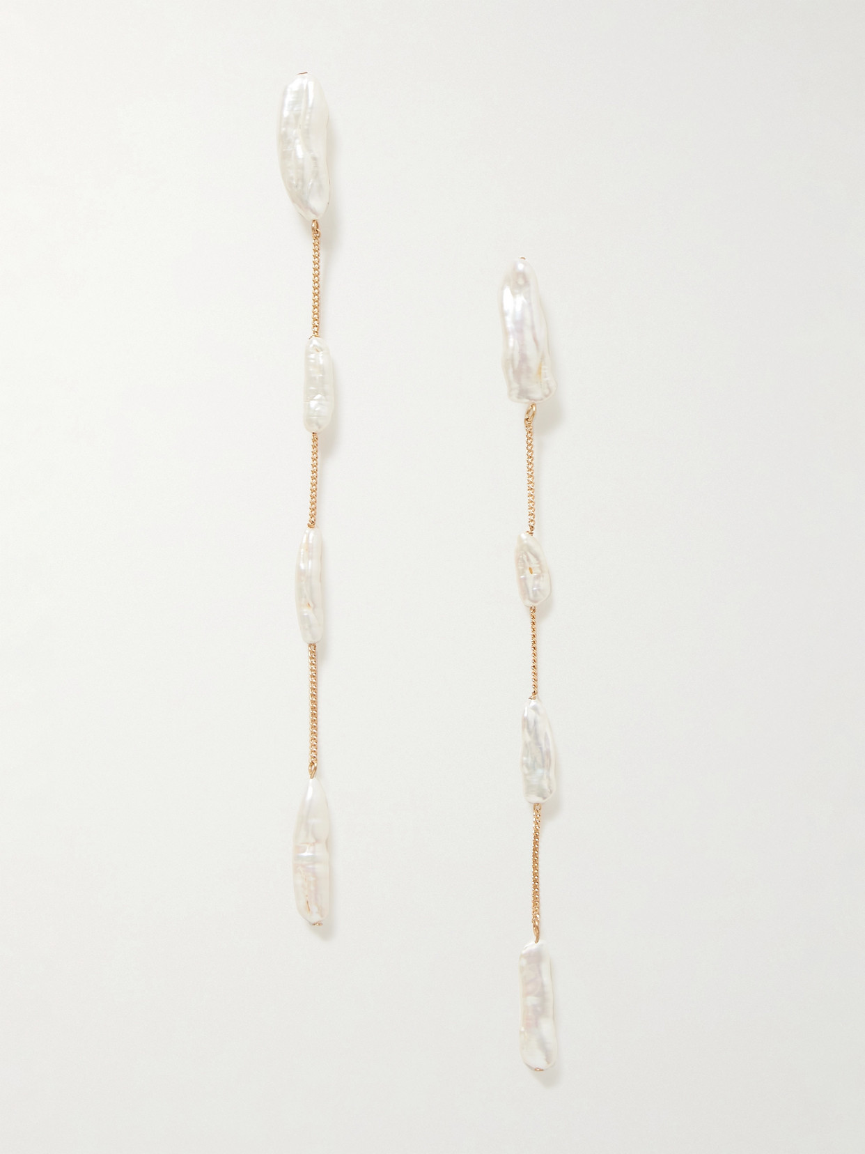 Cult Gaia - Amun Gold-tone Pearl Earrings - Cream