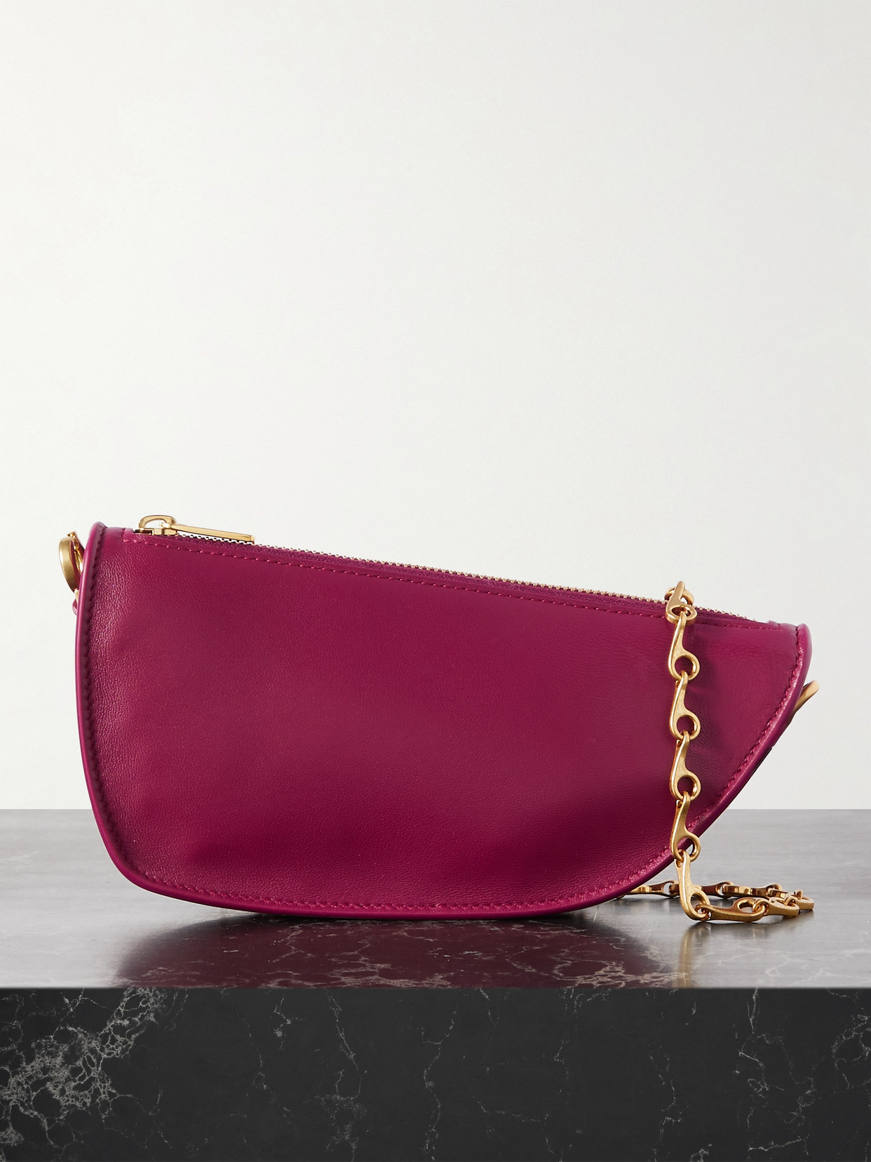 Burberry - Micro Leather Shoulder Bag - Red