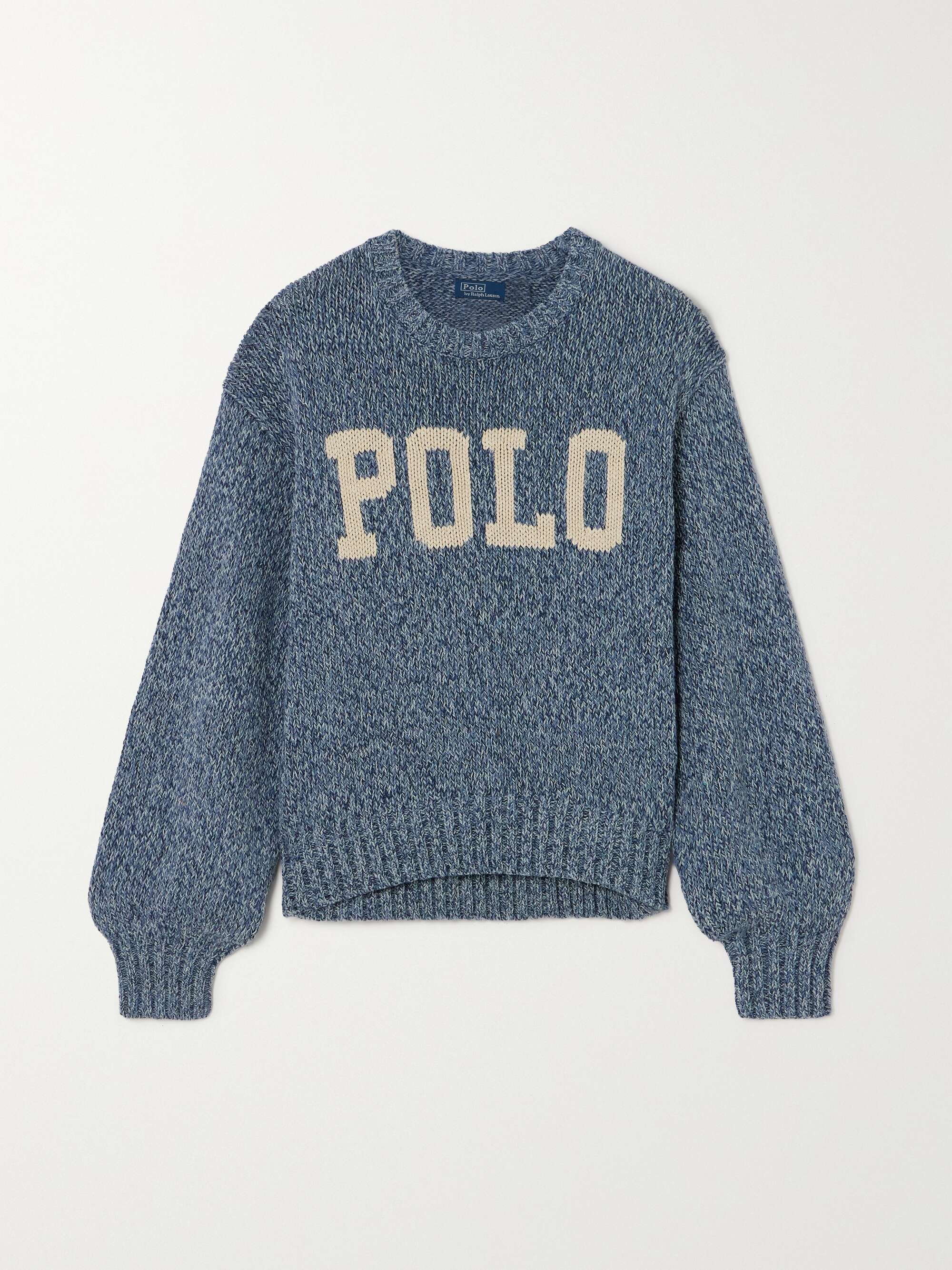 Polo Ralph Lauren - Intarsia Cotton-Blend Sweater - Blue - XX Small - Net A Porter