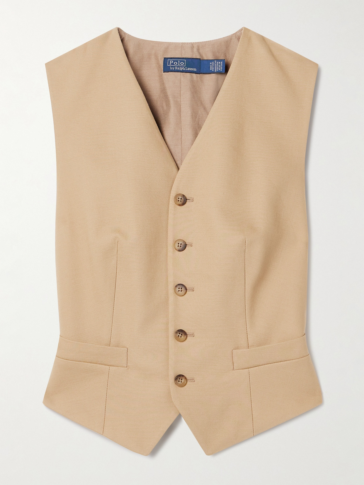 Polo Ralph Lauren - Pauline Cotton And Wool-blend Twill Vest - Brown