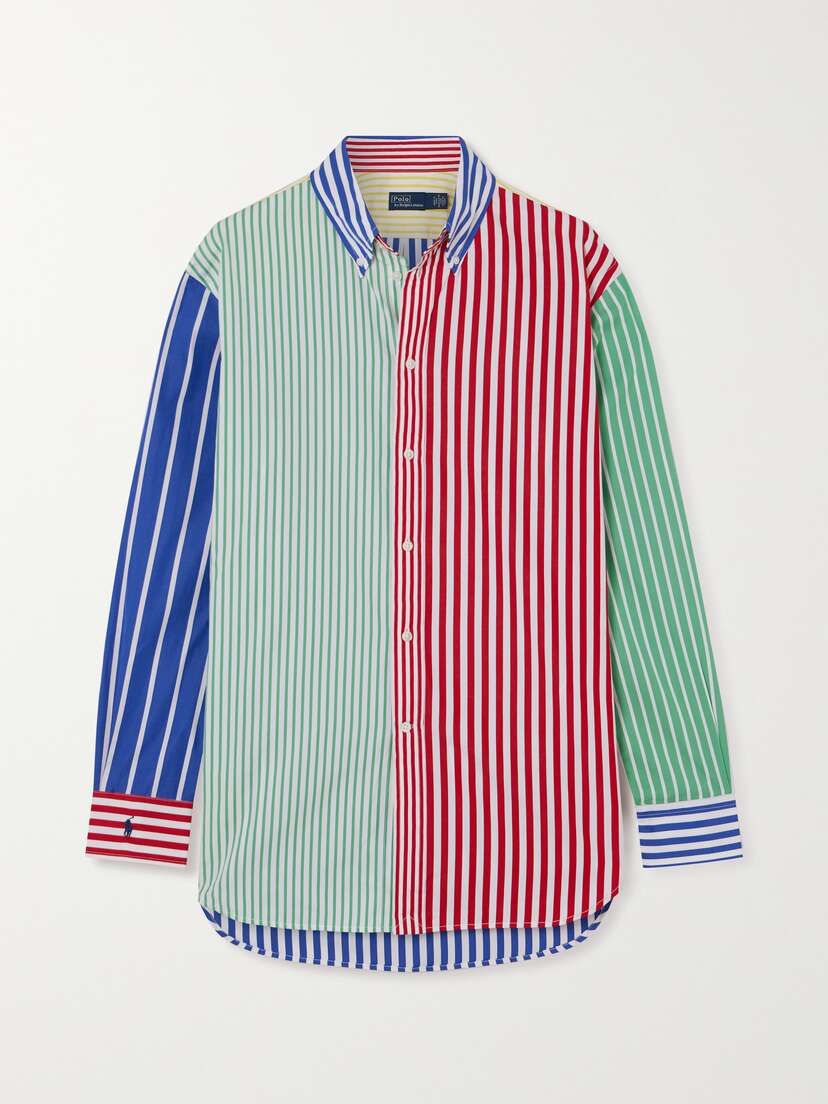 Polo Ralph Lauren Patchwork Striped Cotton-poplin Shirt