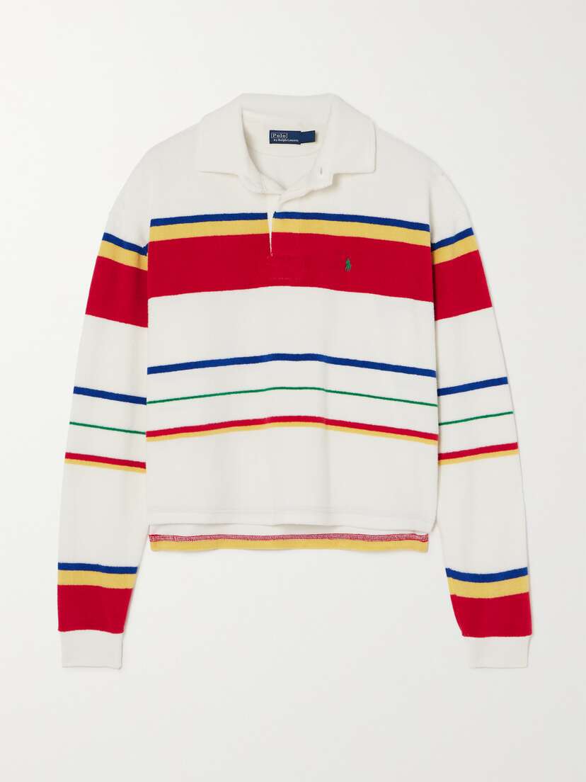 Polo Ralph Lauren Striped Cotton-terry Polo Shirt