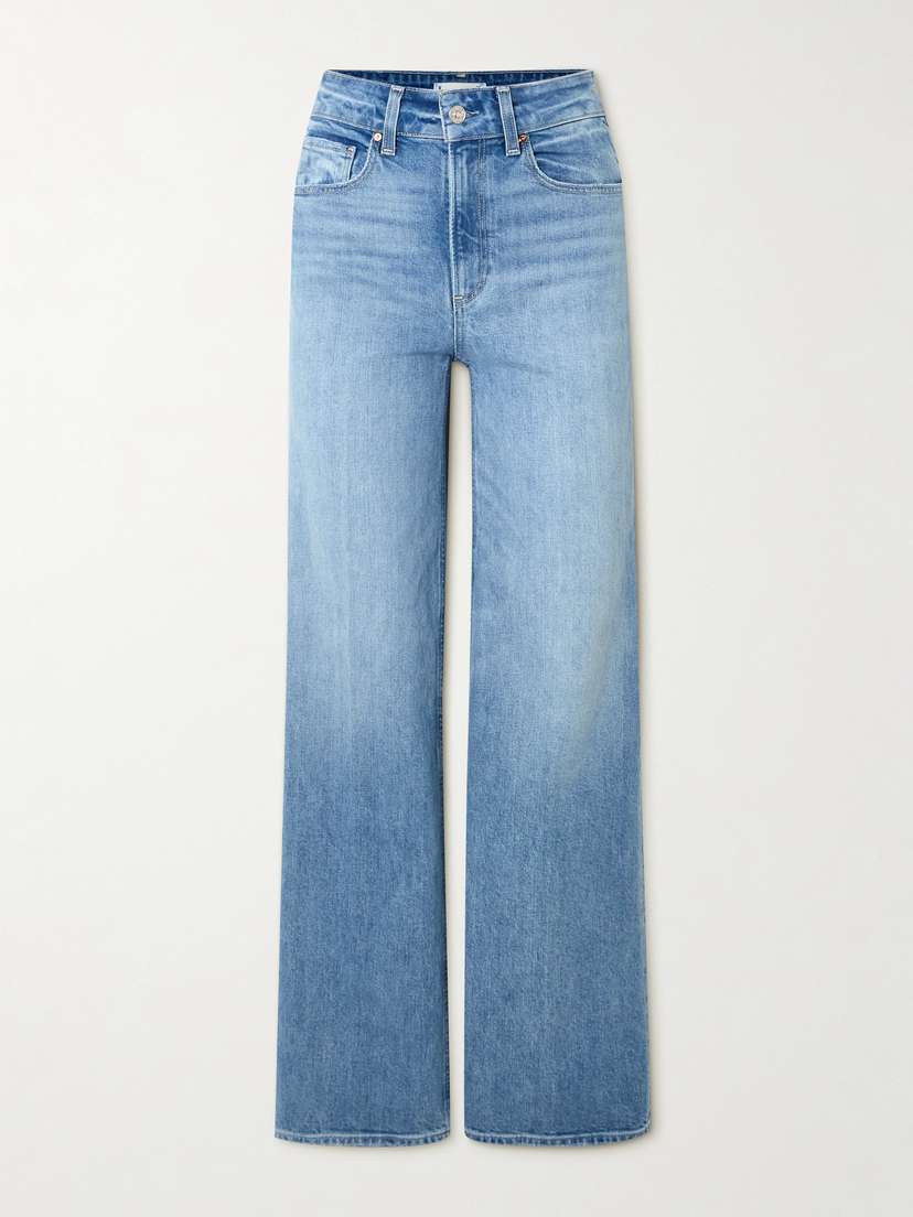 PAIGE Sasha High-rise Wide-leg Organic Cotton-blend Jeans