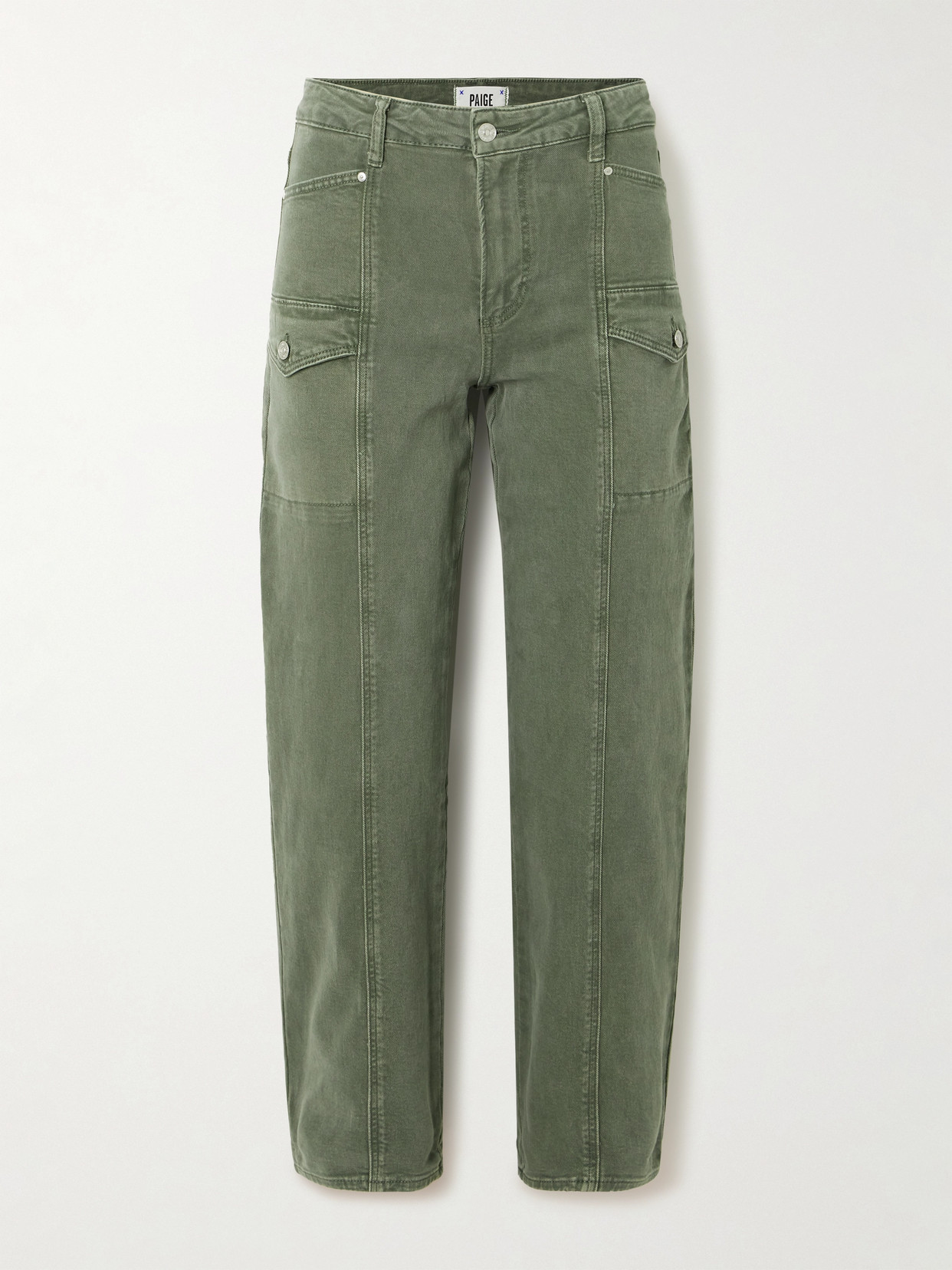 Paige Alexis Cargo Jeans In Green