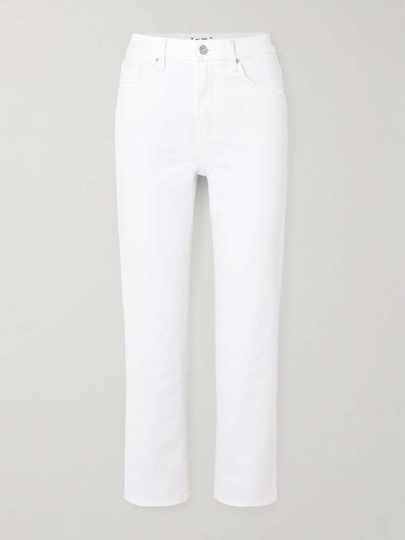 PAIGE Sarah Cropped High-rise Straight-leg Jeans
