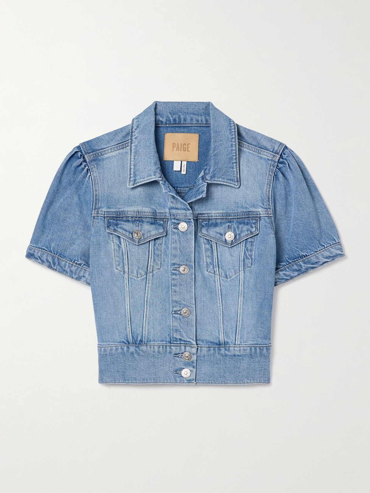 PAIGE KENDRA CROPPED DENIM JACKET