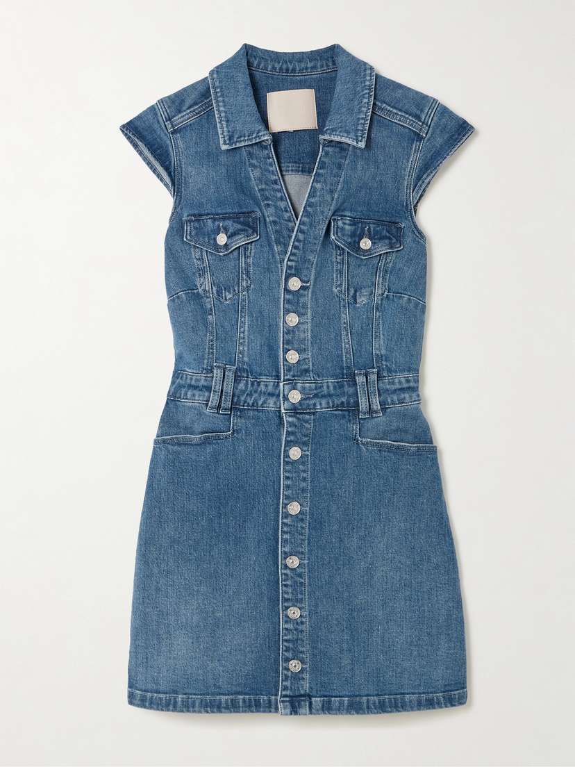 PAIGE Jaxsyn Stretch-denim Mini Dress
