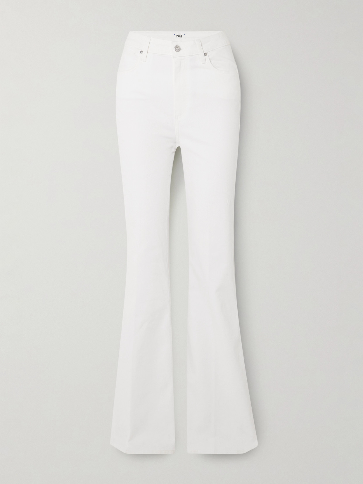 Paige Charlie High-rise Flared Jeans In White