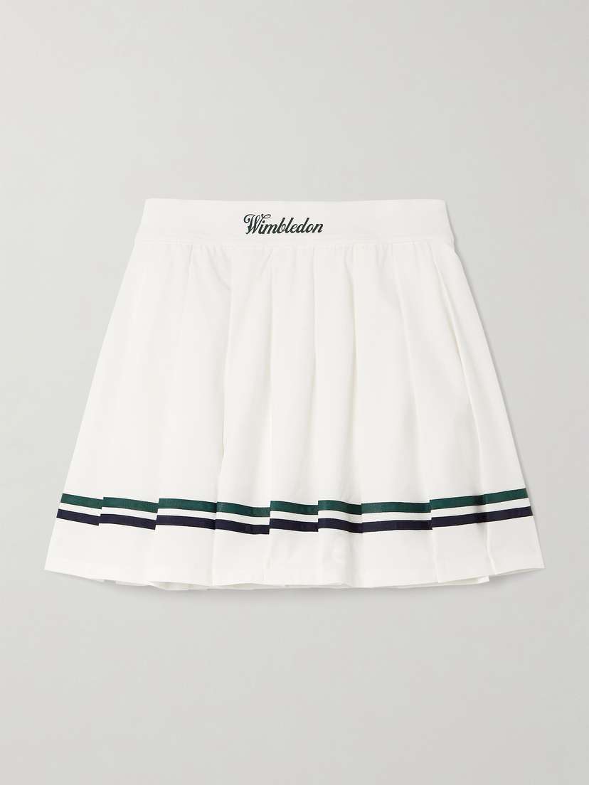 Polo Ralph Lauren + Wimbledon Everest Grosgrain-trimmed Pleated Stretch Recycled Tennis Skirt - x large