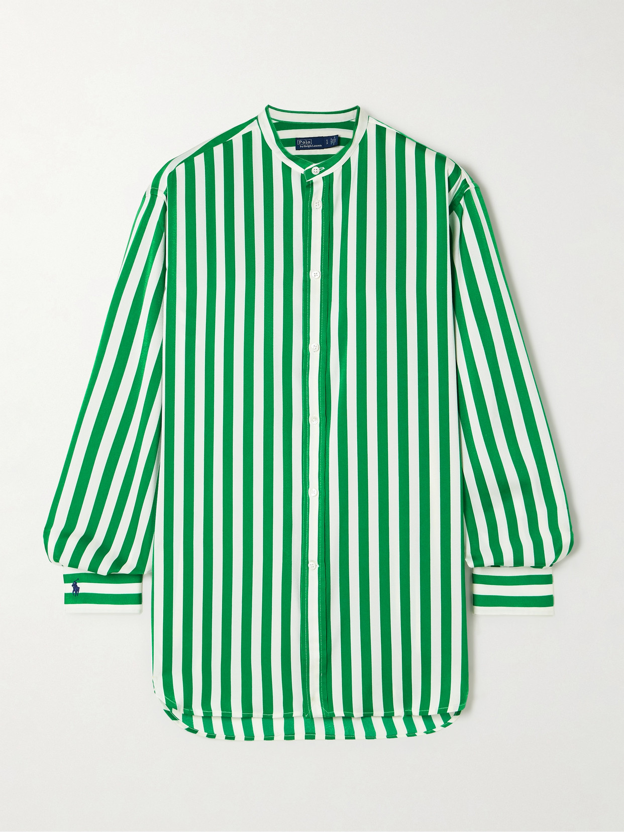 Polo Ralph Lauren - Striped Recycled Satin Shirt - Green