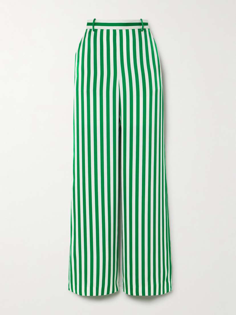 Polo Ralph Lauren Striped Recycled Satin Wide-leg Pants