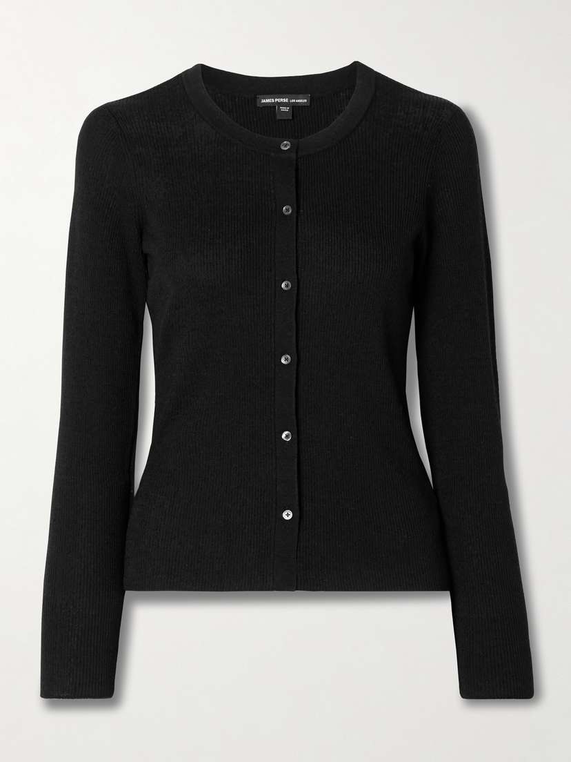 James Perse Ribbed Linen-blend Cardigan