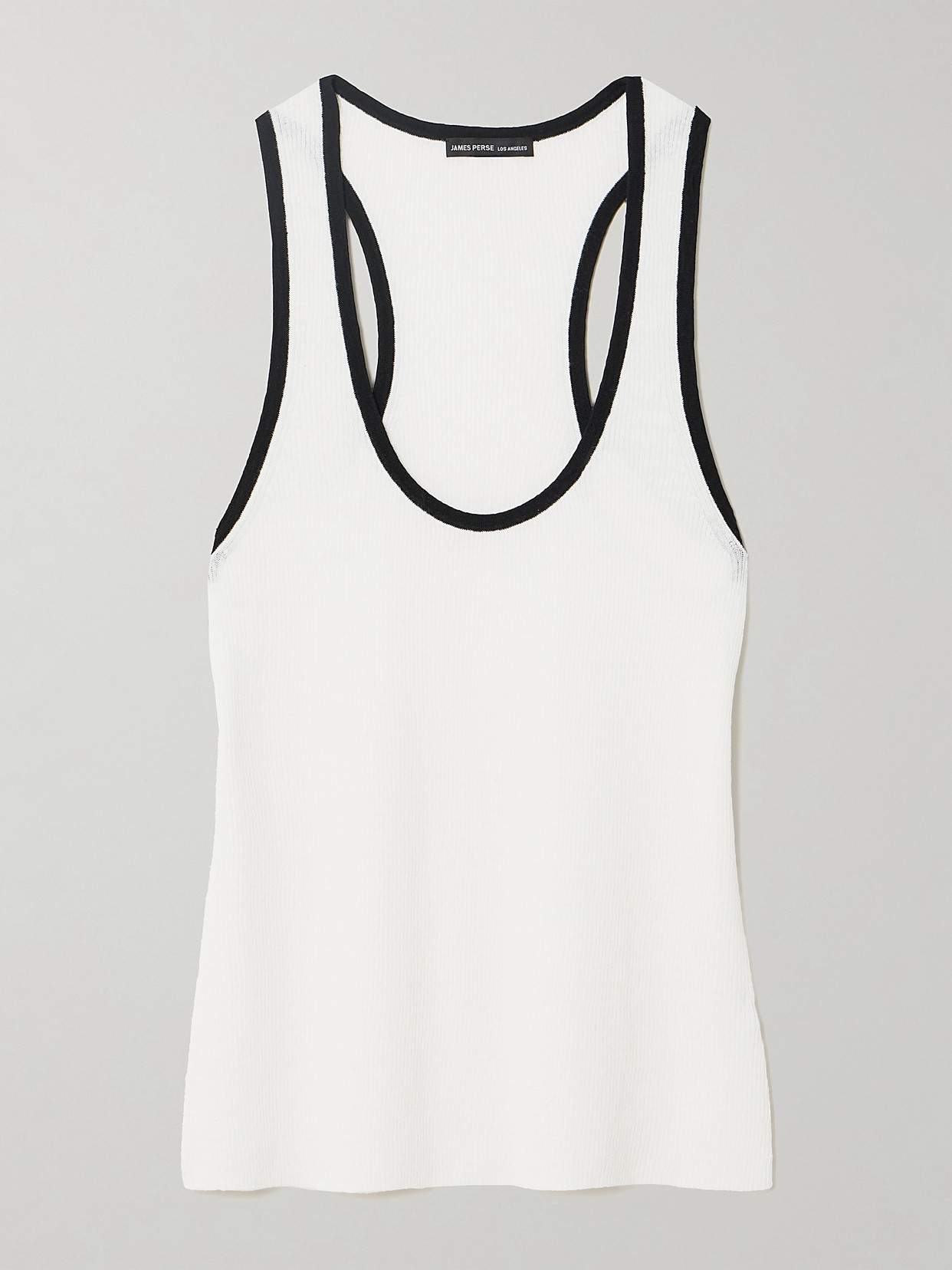 James Perse - Ribbed Linen-blend Jersey Tank - White