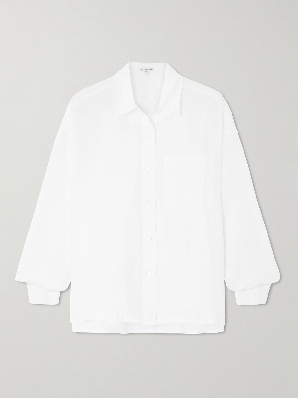 James Perse Linen Shirt In White