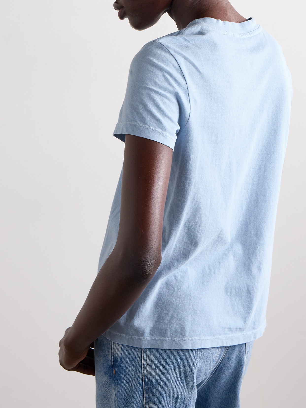 James Perse Vintage Boy Cotton-jersey T-shirt In Blue