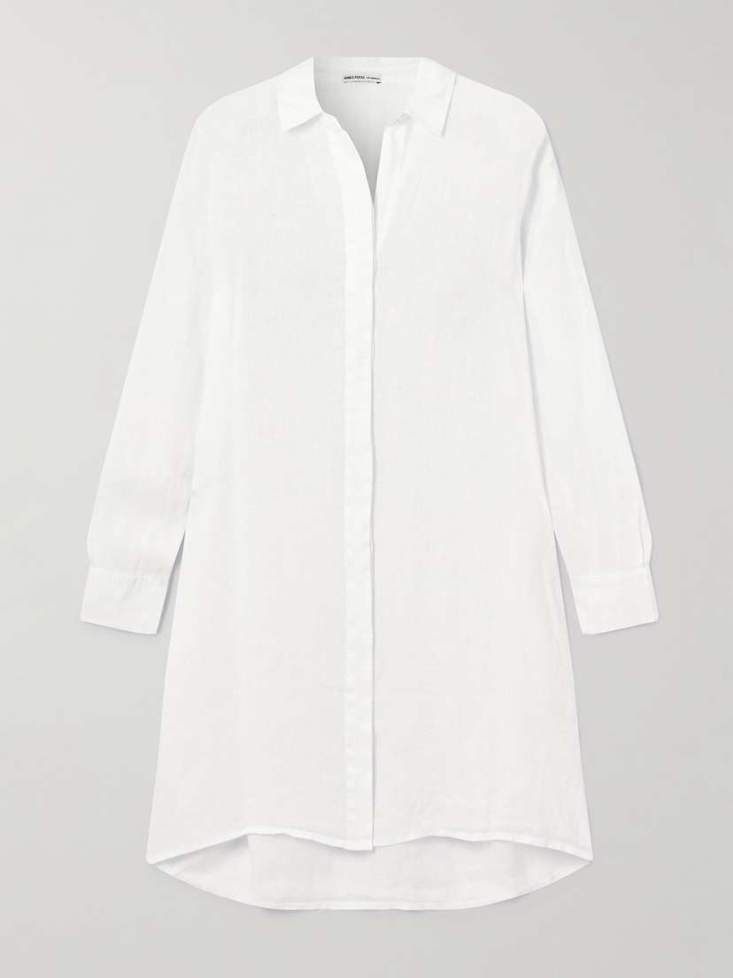James Perse Linen Midi Shirt Dress
