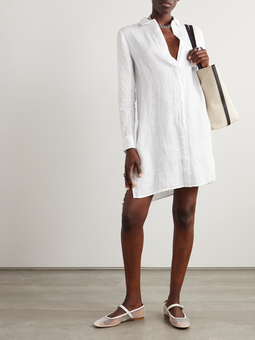 James Perse Linen midi shirt dress