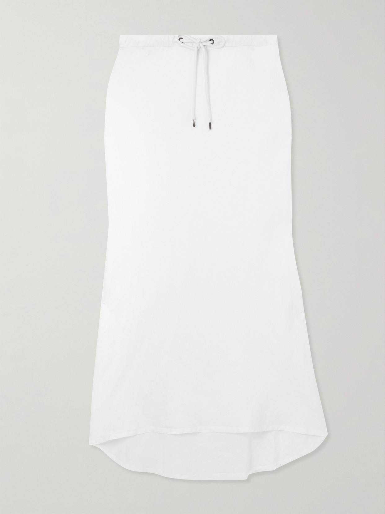 James Perse Surfside Asymmetric Linen Skirt In White