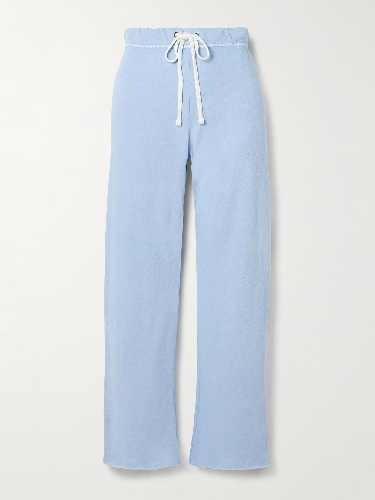 James Perse French Cotton-terry Sweatpants In Blue