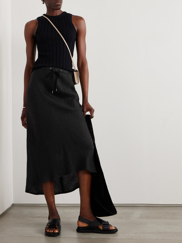 James Perse Surfside asymmetric linen skirt