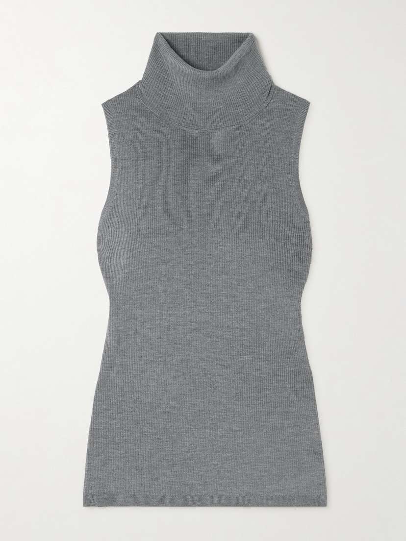Allude Wool Turtleneck Tank - x large