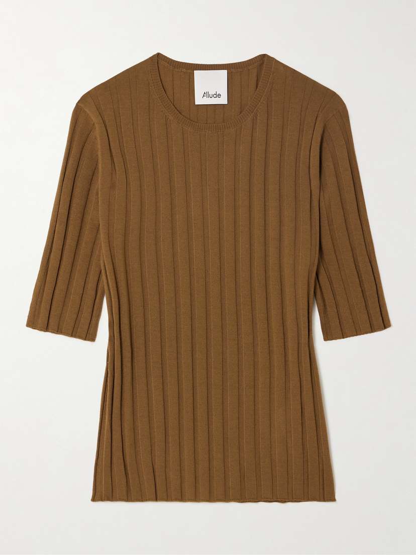 Allude Ribbed Wool Top - xx large