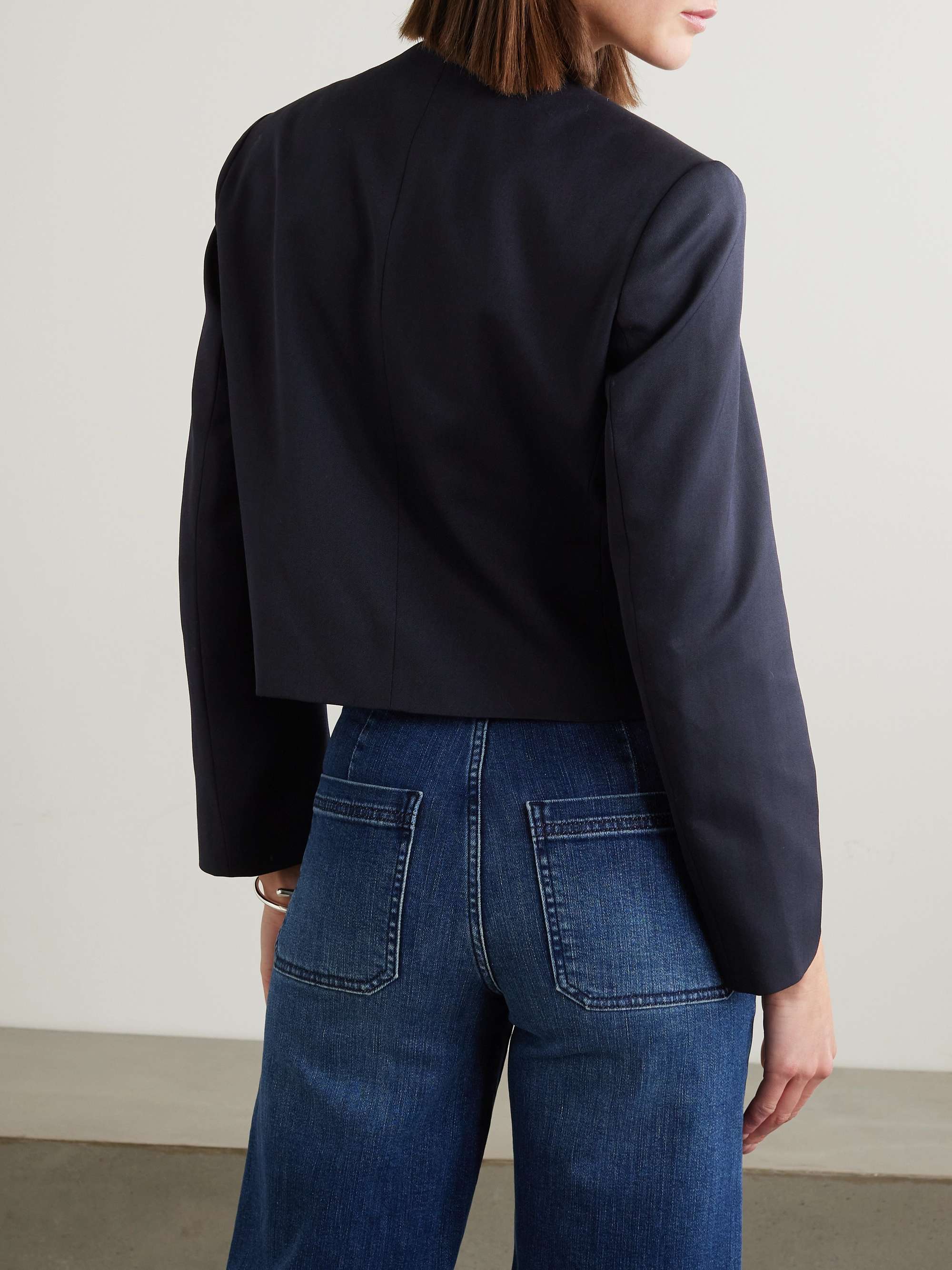 FRAME Woolblend twill jacket NETAPORTER