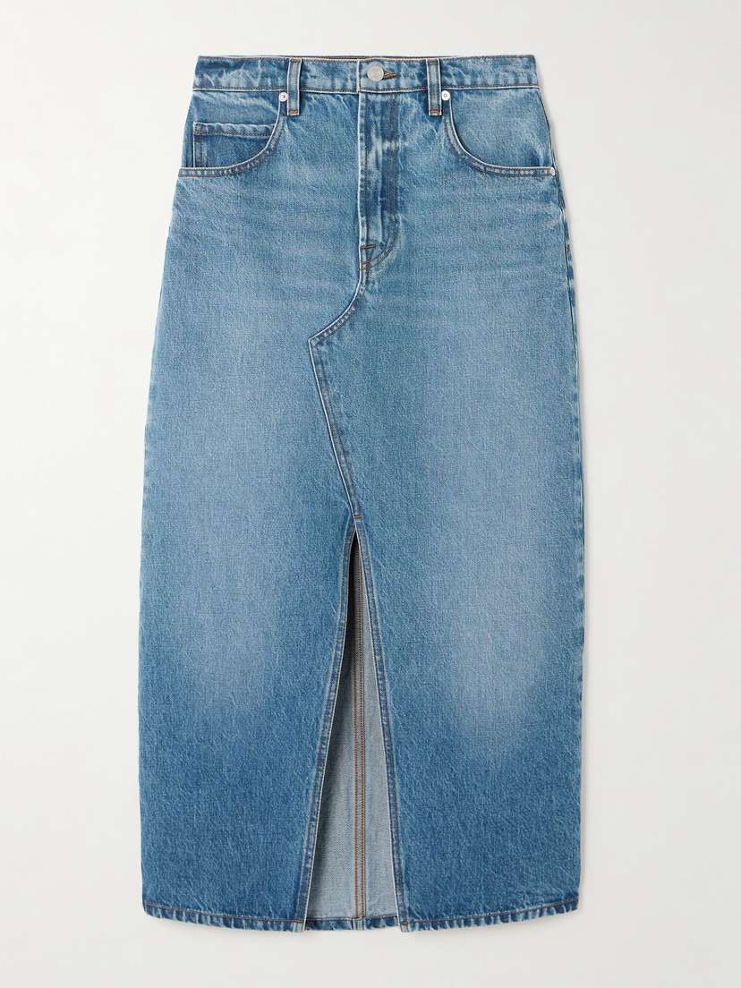 Frame Denim Midi Skirt