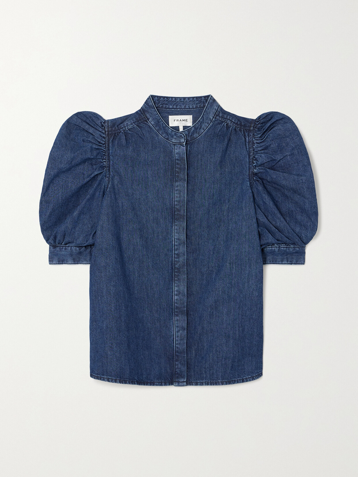 Shop Frame Gillian Denim Shirt In Blue