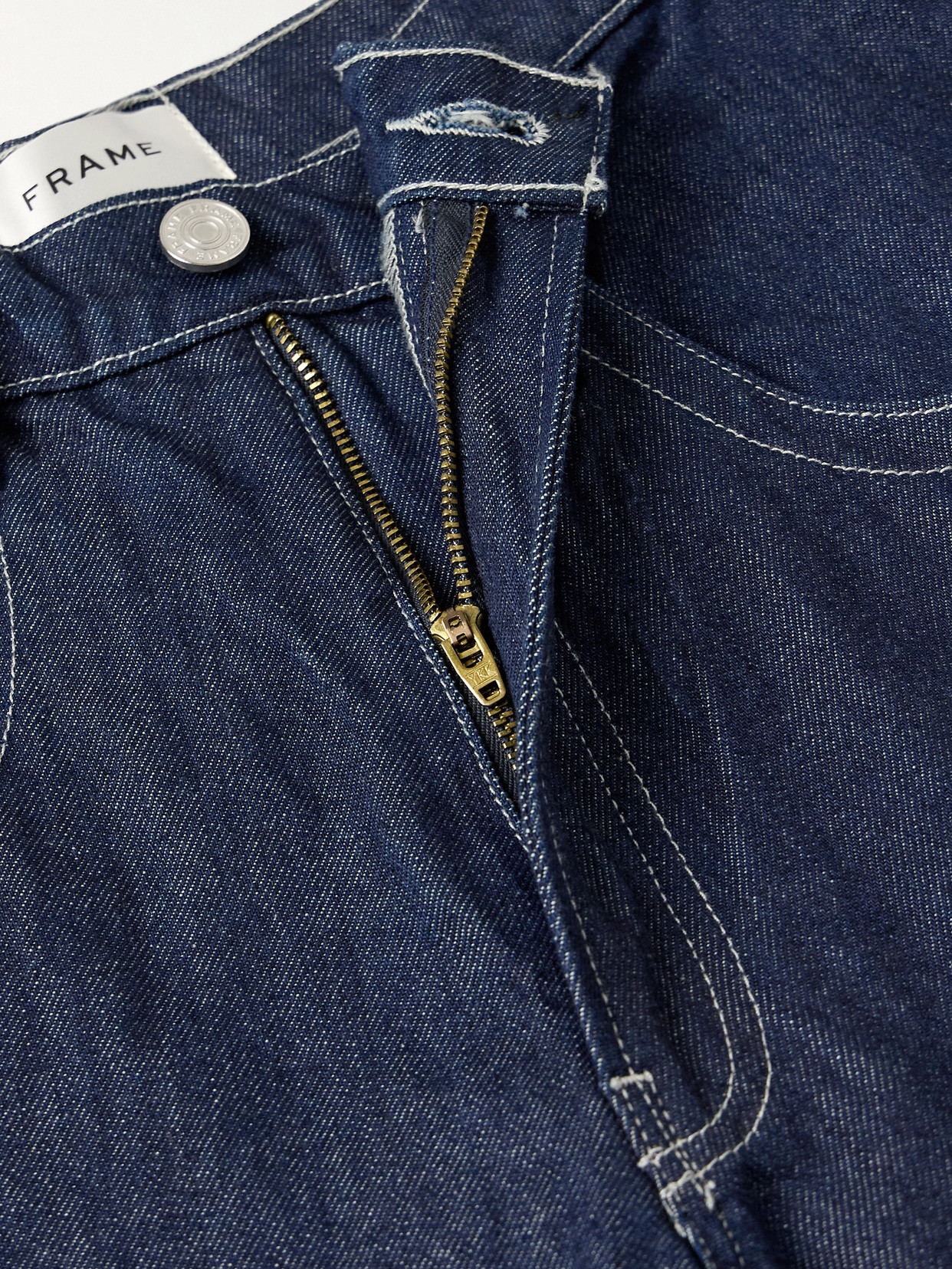 Frame + Net Sustain Skater High-rise Wide-leg Jeans In Blue