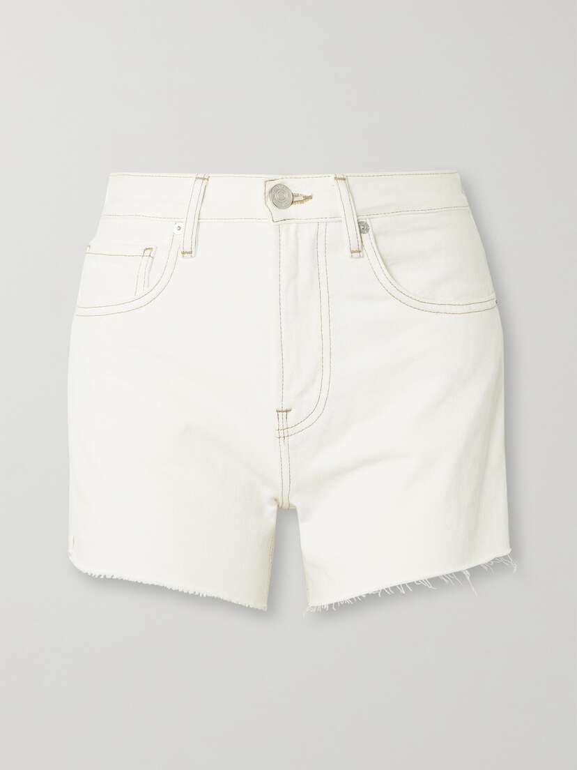 Frame Le Super High Frayed Denim Shorts