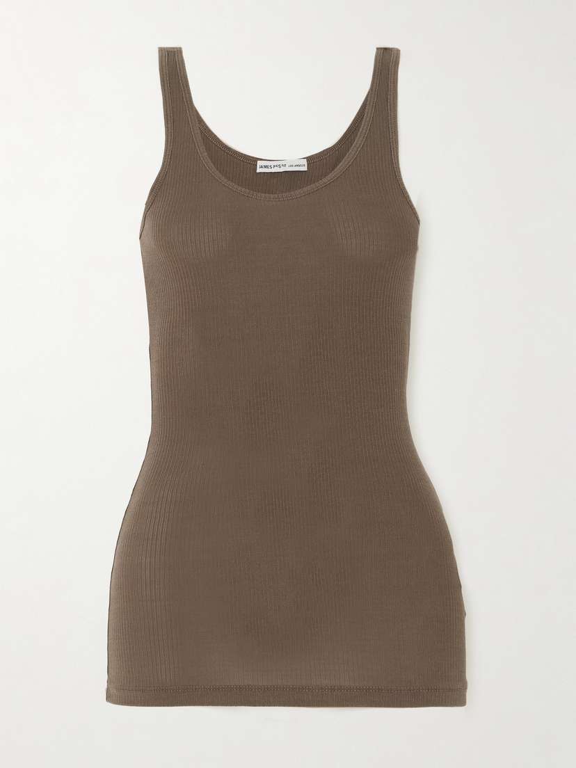 James Perse The Daily Ribbed Supima Cotton-blend Tank