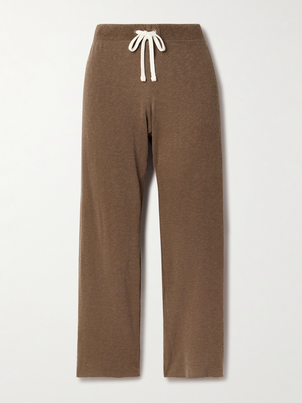 James Perse French Cotton-terry Sweatpants In Brown