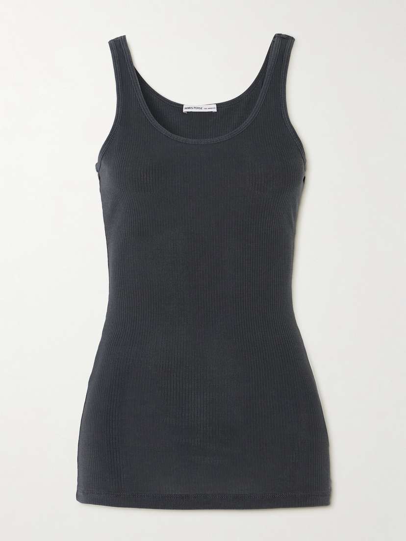 James Perse The Daily Ribbed Stretch-supima Cotton Tank