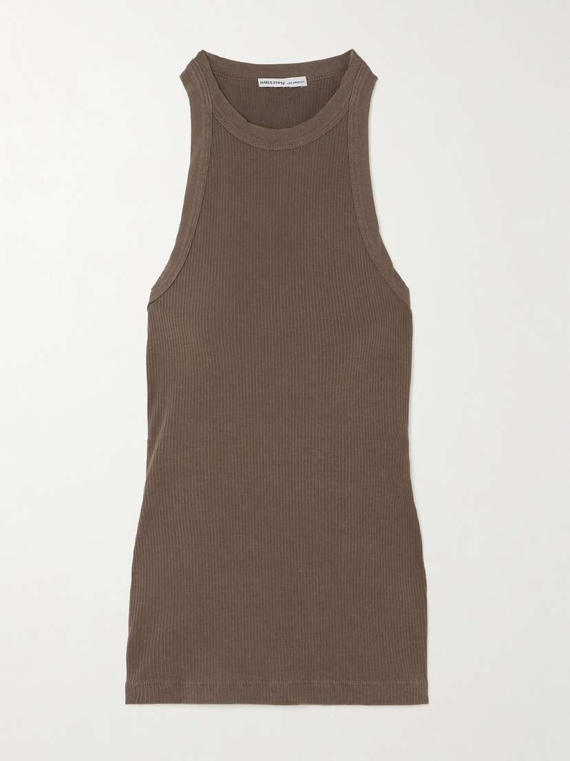 James Perse Ribbed Stretch-supima Cotton Tank