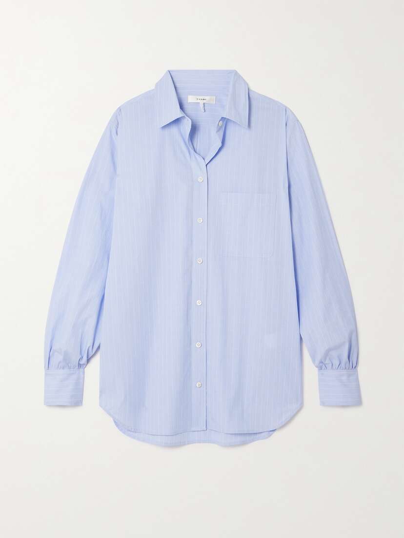 Frame Oversized Striped Cotton Shirt