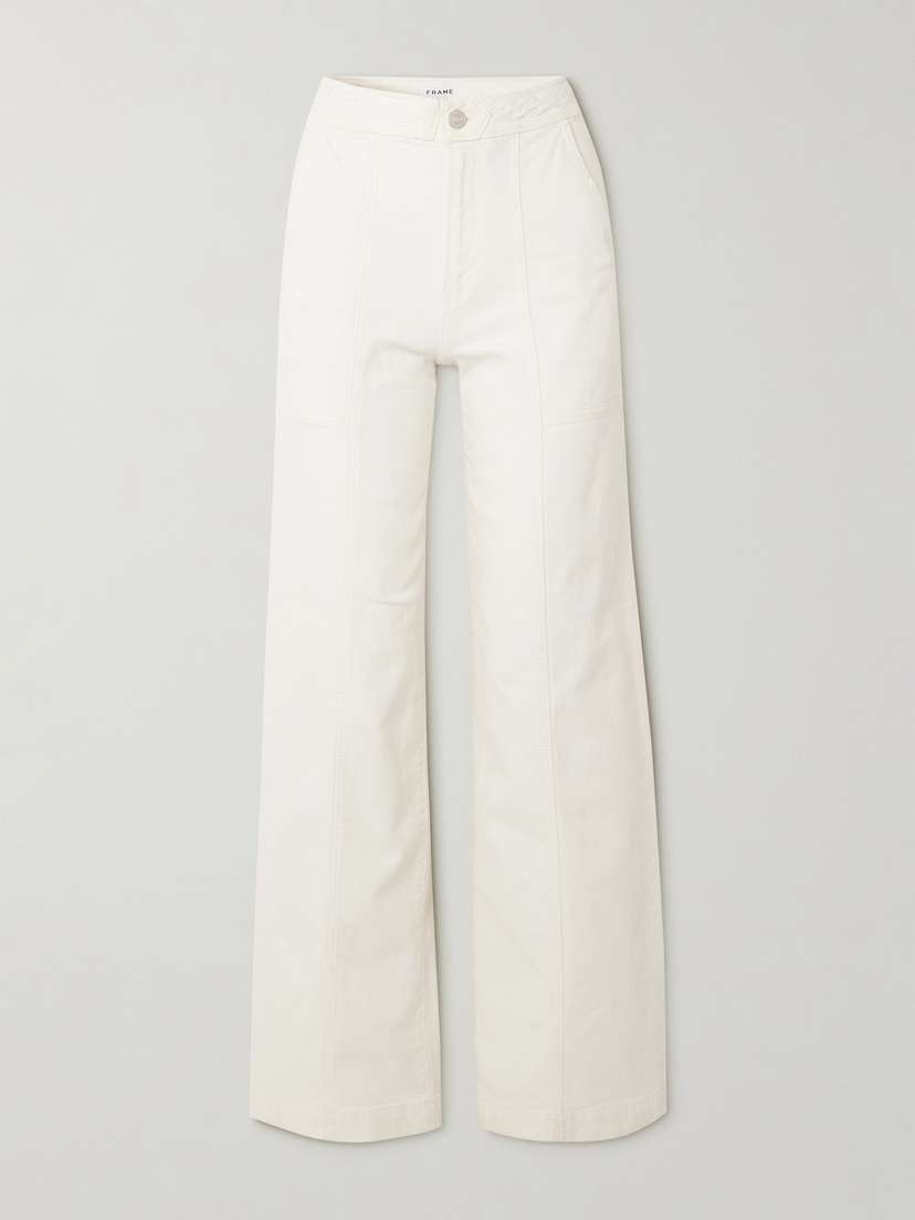 Frame + Net Sustain Braided High-rise Wide-leg Jeans